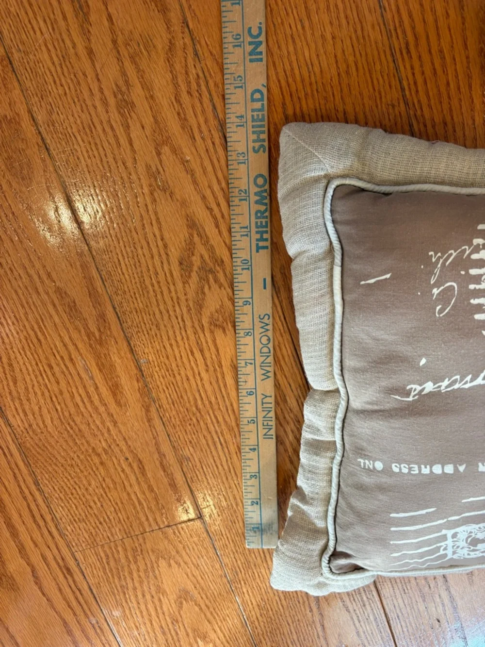 Vintage French Script Lumbar Accent Pillow Farmhouse Cottagecore Decor